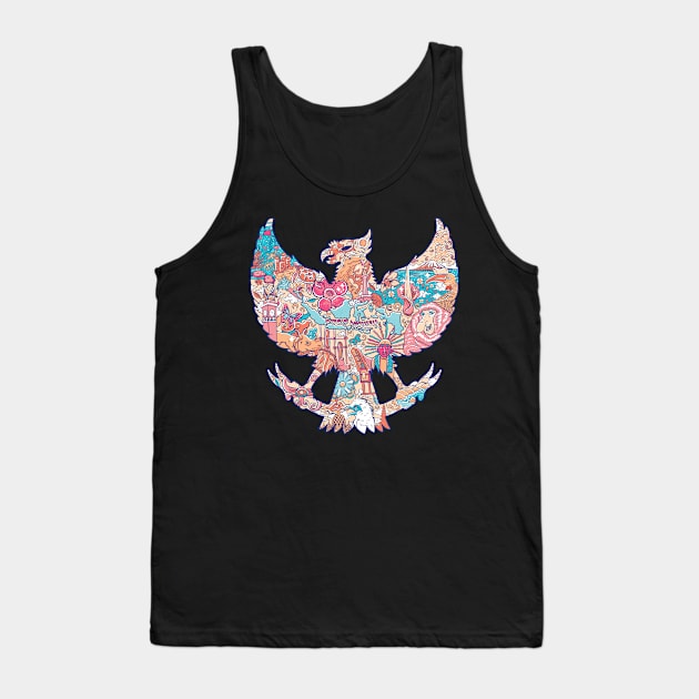 beautiful indonesia in garuda silhouete Tank Top by ginanperdana